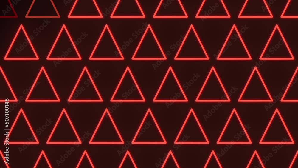 Neon orange triangles pattern, motion abstract corporate, business and club style background Neon orange triangles pattern, motion abstract corporate, business and club style background