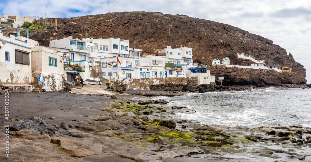 Tufia village, beach and cliffs in Grand Canary