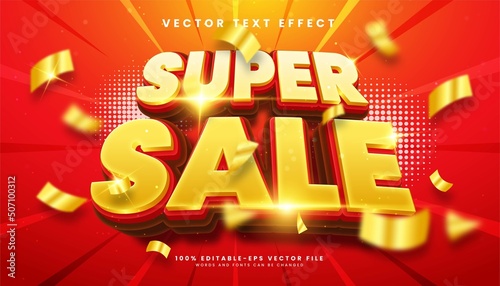 Super sale 3d editable text effect, suitable for promotion product.