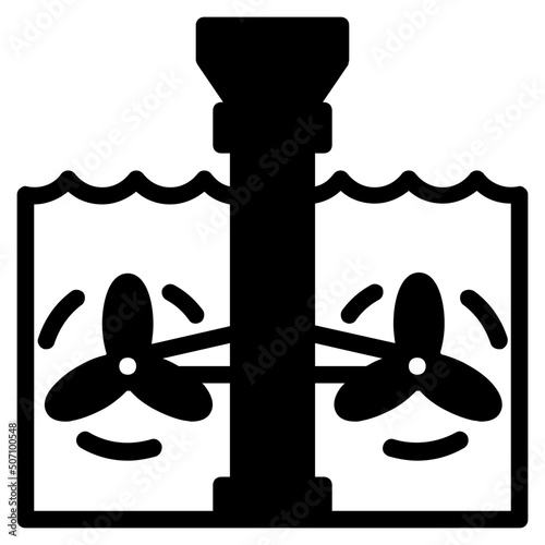 Tidal Power glyph icon