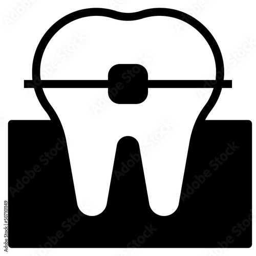 Braces glyph icon