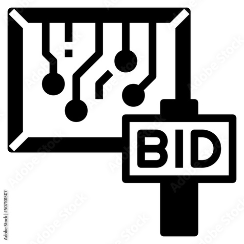 bid glyph icon