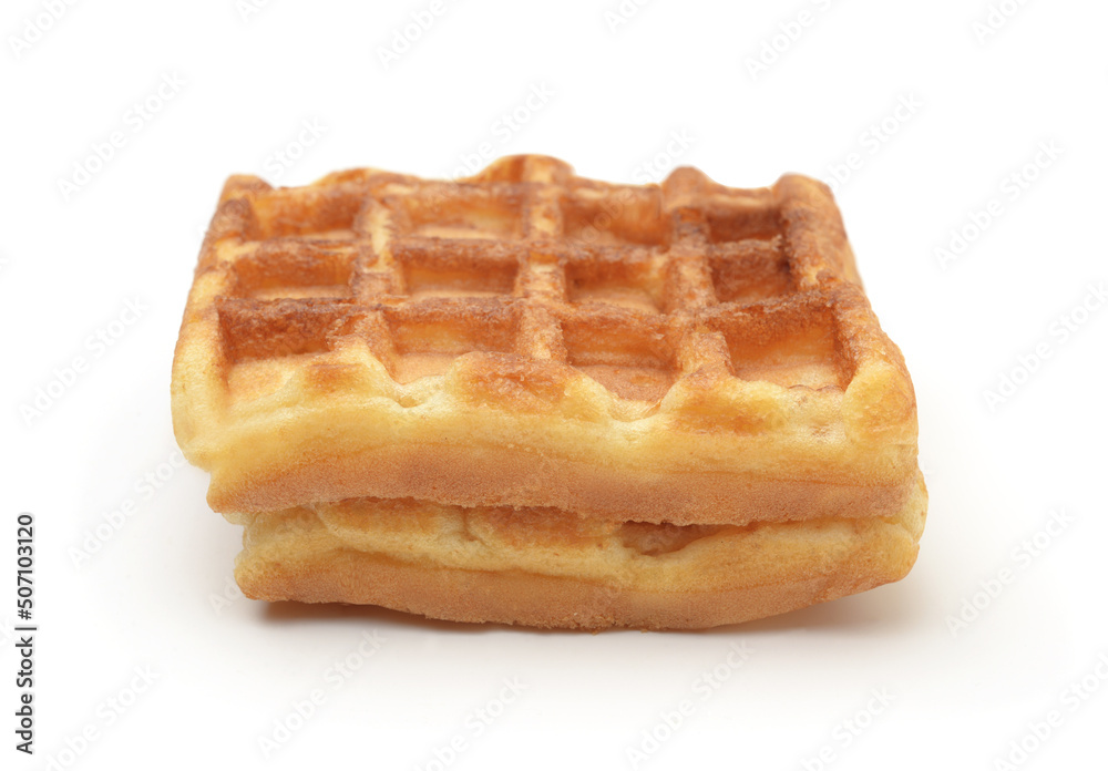 Waffle isolated on white. Waffle isolated on white.