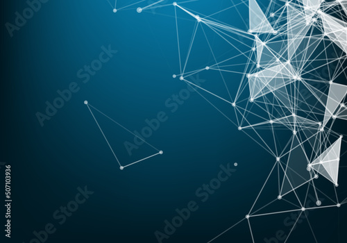 Abstract technology futuristic network. computer geometric digital connection structure. vector illustration
