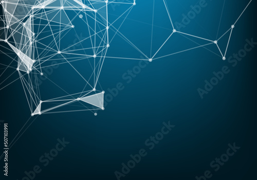Abstract technology futuristic network. computer geometric digital connection structure. vector illustration