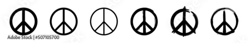 Peace Vektor Symbole, verschiedene Varianten photo