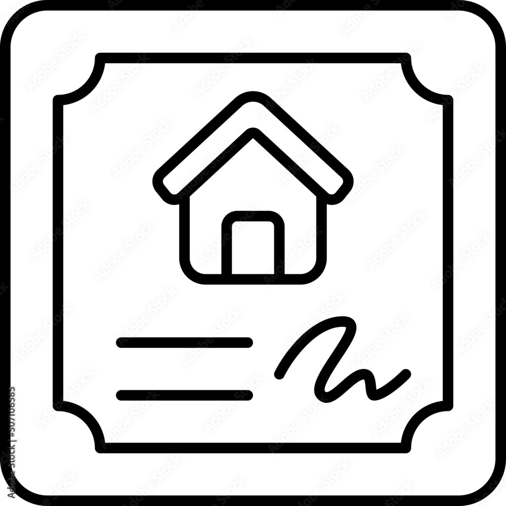 certificate outline icon