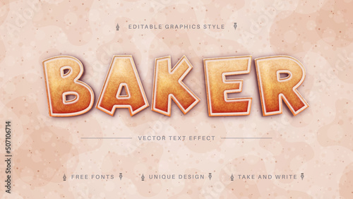 Baker - Editable Text Effect, Font Style