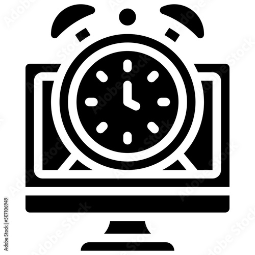 Computer Alarm Clock Icon