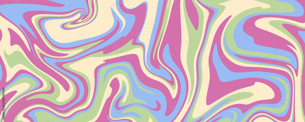 Hand drawn colorful retro style groovy psychedelic background Hand drawn colorful retro style groovy psychedelic background
