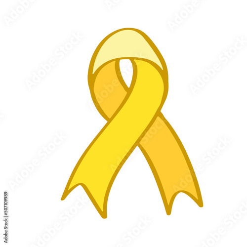 Setembro Amarelo - Yellow Sempteber in Portuguese, Brazillian, suicide prevention month. Ribbon support and awareness symbol