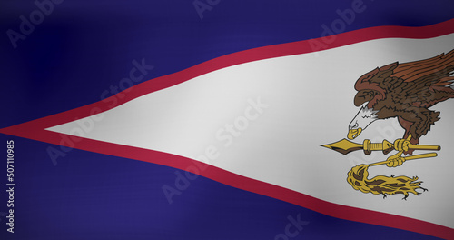 Image of national flag of samoa waving