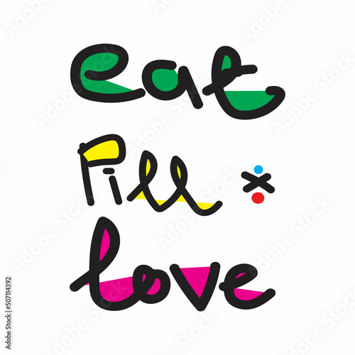 Graphic tee design with multicolor types. Graphic tee, clothing brand and apparel design. 