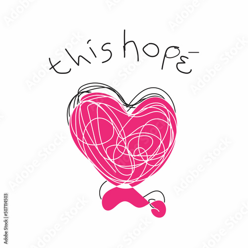 t-shirt design with symbol of love. Clothing and apparel sign. Fashion and outfit. 