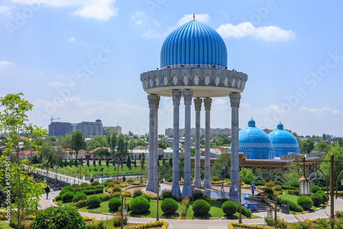 Touristic place in center of Tashkent, park of repression victims