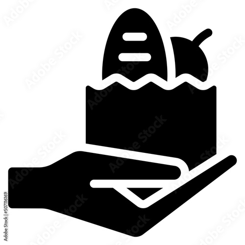 Give Grocery Shopping Icon