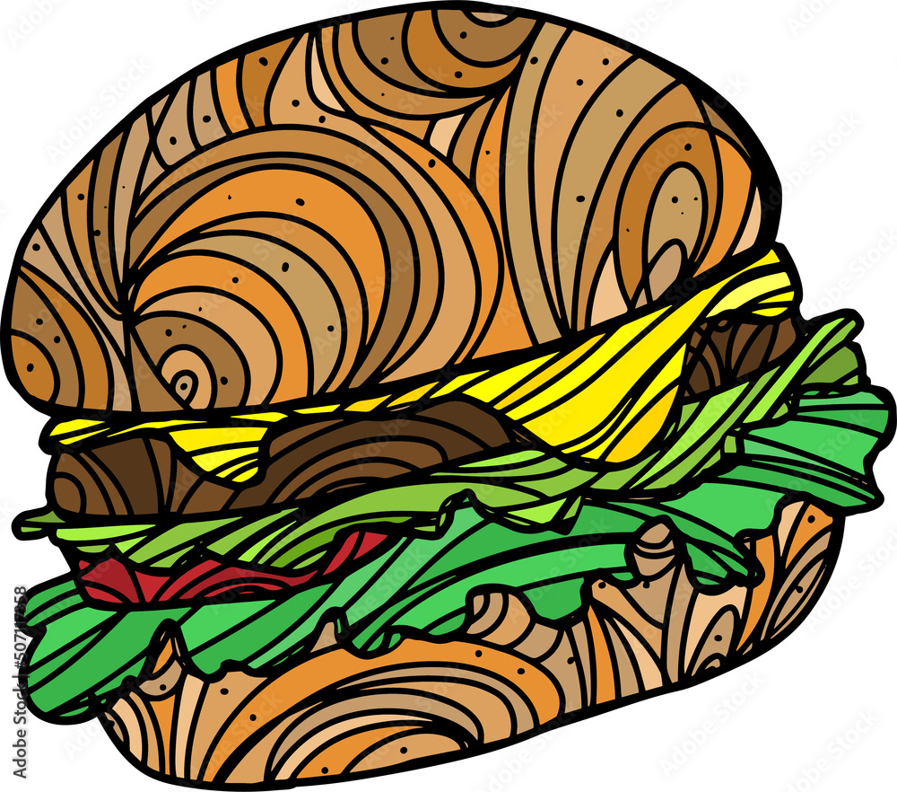 Fast food. vector line of hamburger, pizza, hot dog. Restaurant menu background, tasty unhealthy lunch. Fast food. vector line of hamburger, pizza, hot dog. Restaurant menu background, tasty unhealthy lunch.