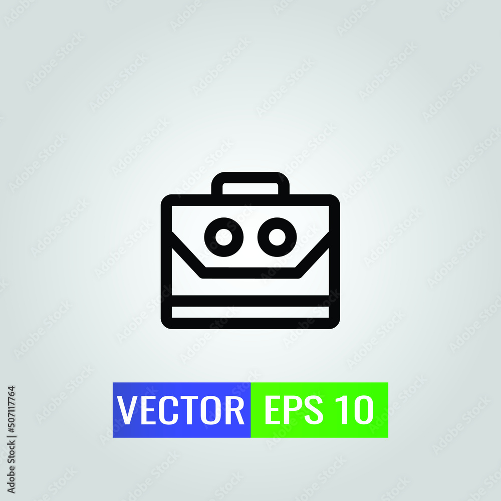 Icon illustration of Suitcase icon on background- baggage high quality black style for web design or mobile app. Icon illustration of Suitcase icon on background- baggage high quality black style for web design or mobile app.