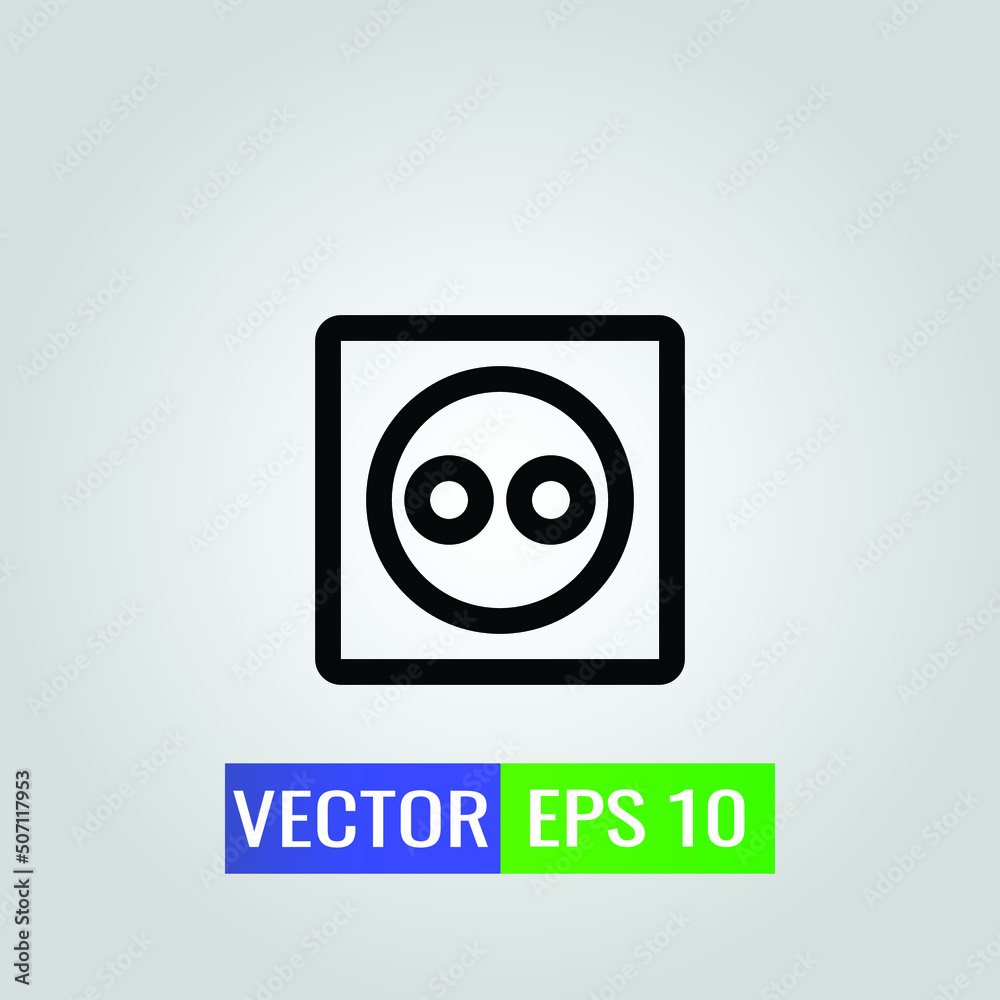 icon illustration of Socket plug icon On White Background - Single high quality black style outline for web design or mobile app. icon illustration of Socket plug icon On White Background - Single high quality black style outline for web design or mobile app.