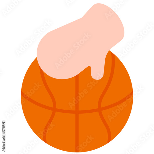 dribble flat icon