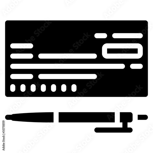 Write Cheque Icon