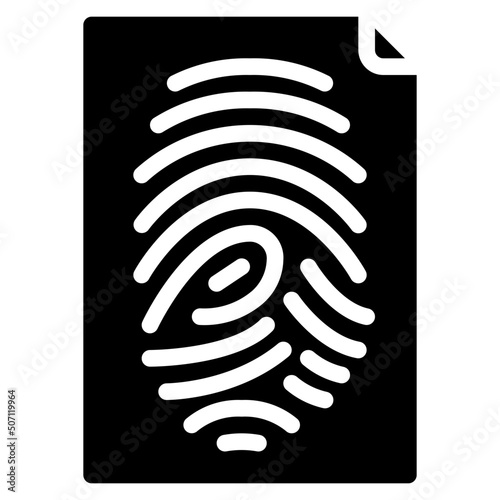 Finger Print Document Icon