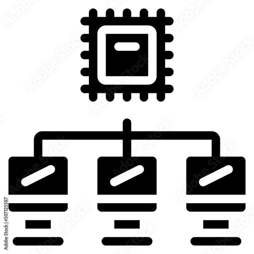 Automated Computer Network Icon