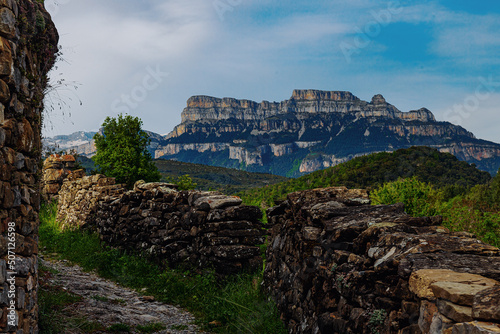 View of the Pyrenees from the village of Yeba photo