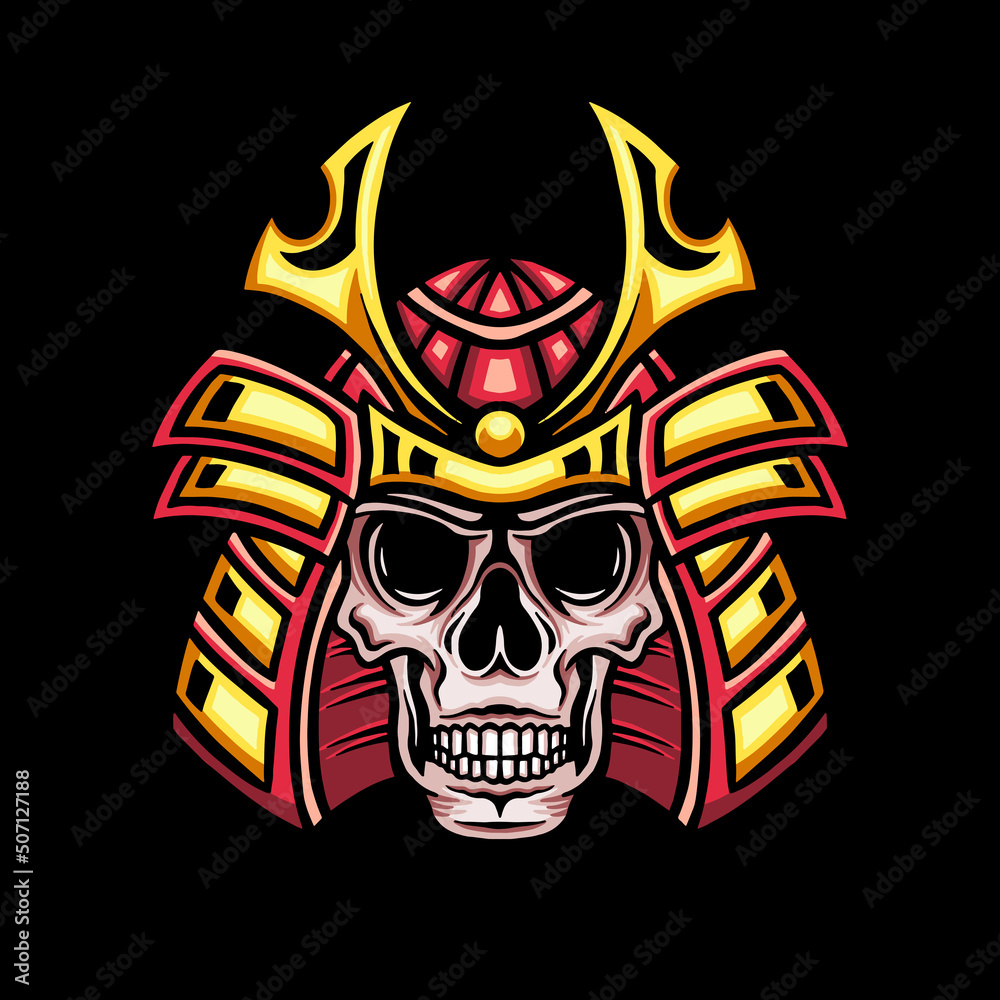skull samurai illustration skull samurai illustration