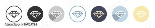 Diamant Vektor Symbole, verschiedene Varianten