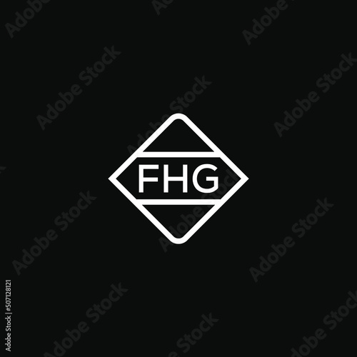 FHG letter design for logo and icon.FHG monogram logo.vector illustration with black background.

 photo