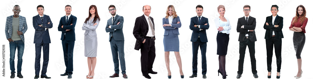 group of successful business people isolated on white group of successful business people isolated on white