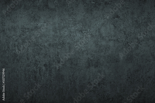 Dark gloomy wall surface background with grunge peeled paint texture