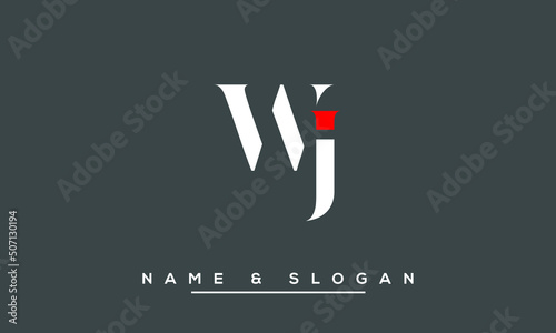 JW,  WJ,  J,  W    Abstract  Letters  Logo  Monogram