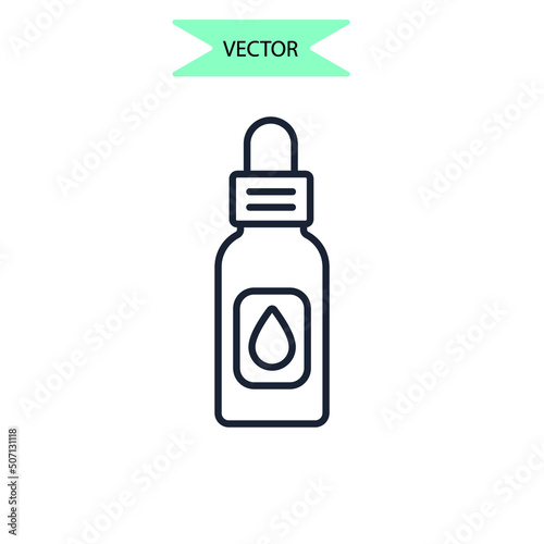healing oils icons  symbol vector elements for infographic web