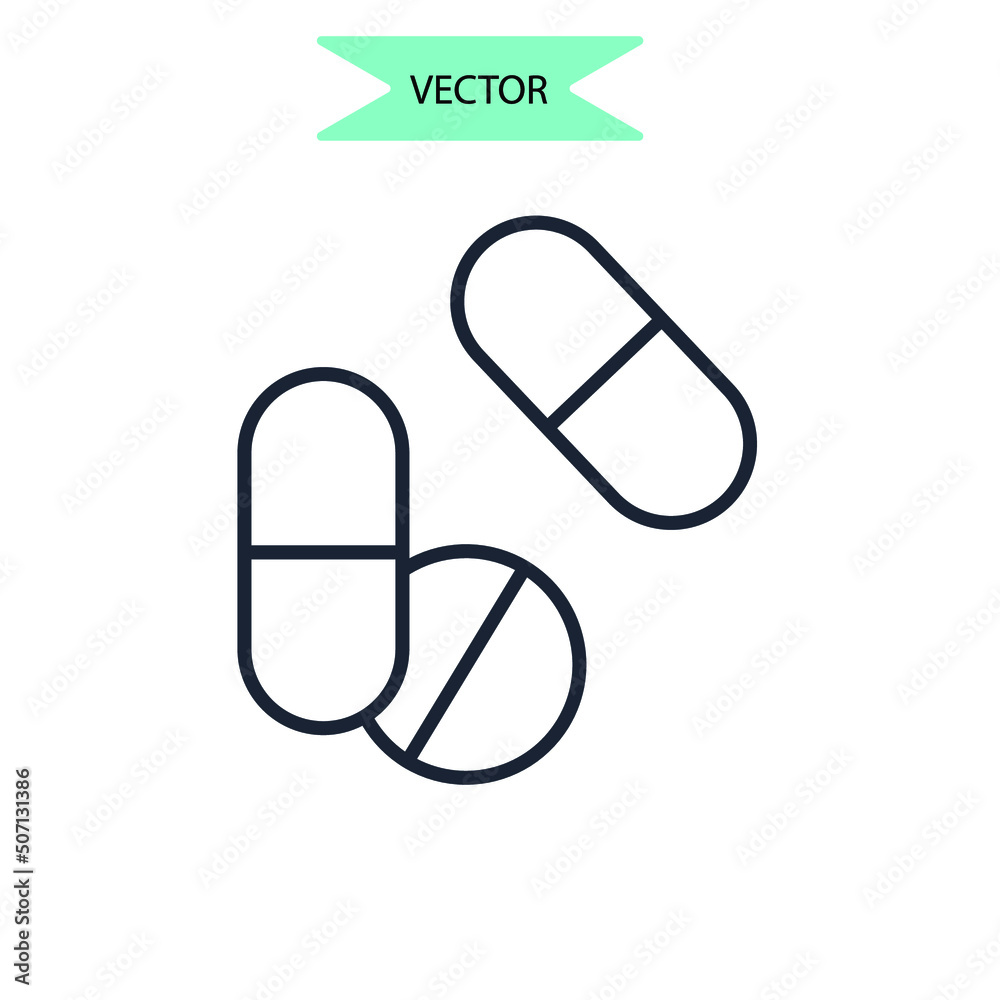 pills icons symbol vector elements for infographic web pills icons symbol vector elements for infographic web