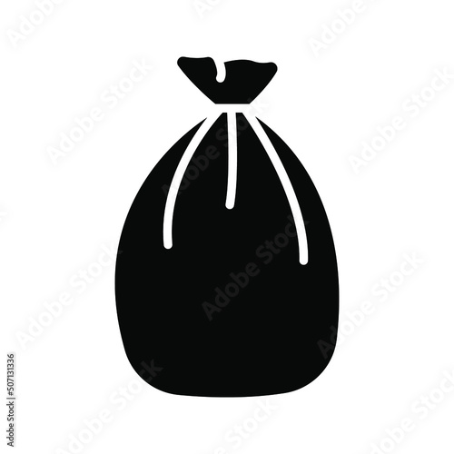 Trash bags icon.  Waste sign. Vector illustration