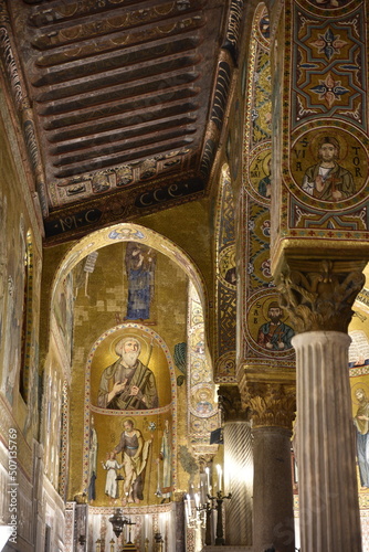 Mosaïques de la chapelle palatine de Palerme. Sicile