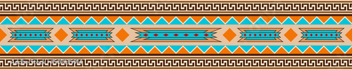 Seamless repeat pattern southwest design - Vector Illustration