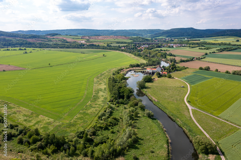 The Werra Valley between Hesse and Thuringia at Herleshausen
