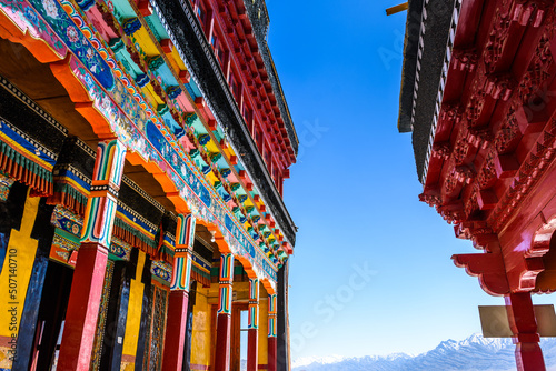 Thiksey Monastery or Thiksey Gompa, Leh Ladakh, Jammu and Kashmir, India photo