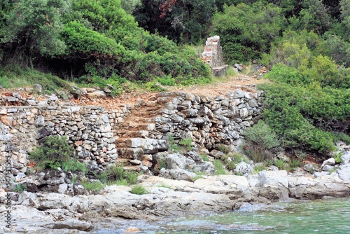 hiking trail to the top of the mountain, Veli Losinj, island Losinj, Croatia photo