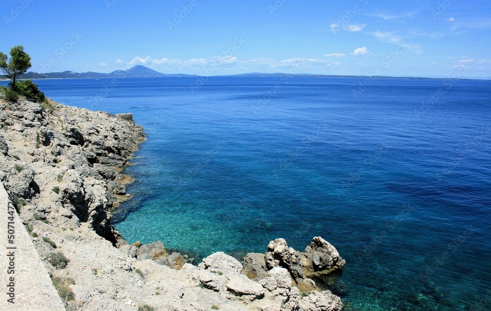 the blue sea of Veli Losinj, island Losinj, Croatia