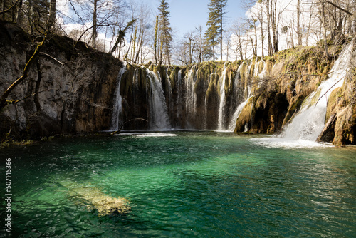 Waterfall in plitvice lakes 