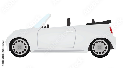 White sport car. vector illustration