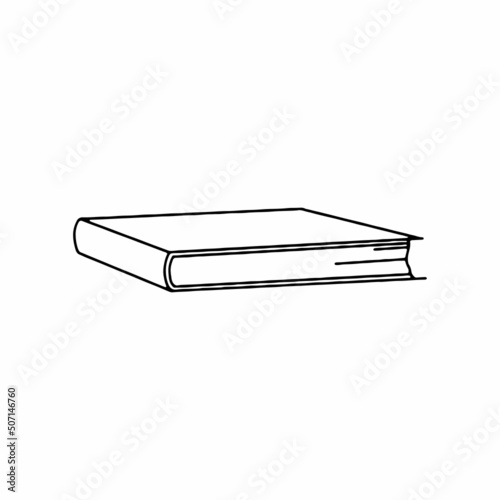 Book or magazine linear illustration. Vector.