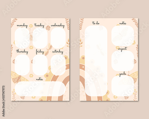 Creative boho pack of to do lists.