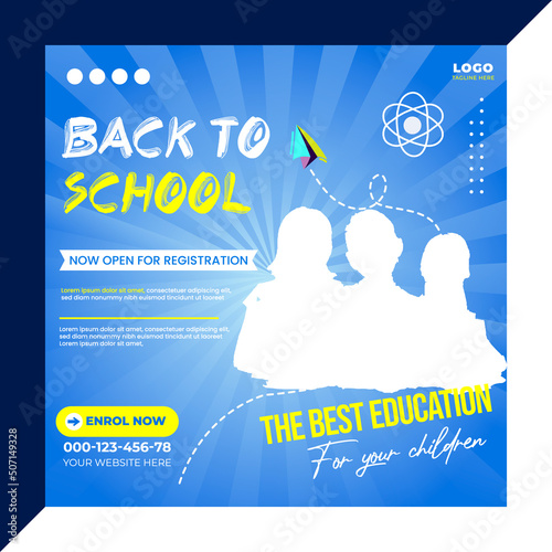 Amazing design for back to school social media post