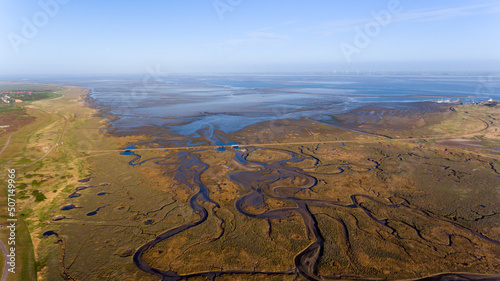 Luftbild Ostfriesische Insel Wangerooge Vogelschutz Naturschutz Wattenmeer
