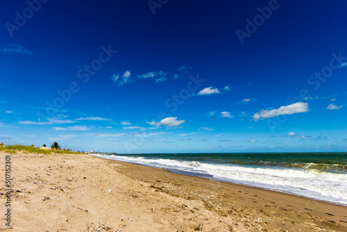 Beach on the Atlantic Ocean during a sunny day  Fort Pierce  Florida